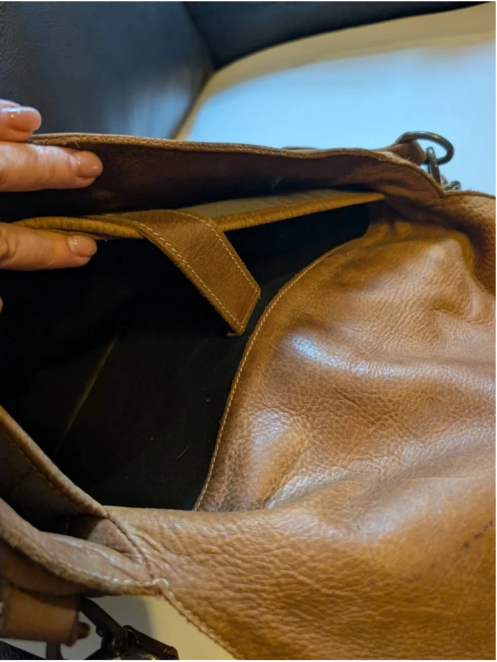 Roots Vintage Made In Canada Leather Laptop Messenger Tribe Bag Satchel Brown Ii